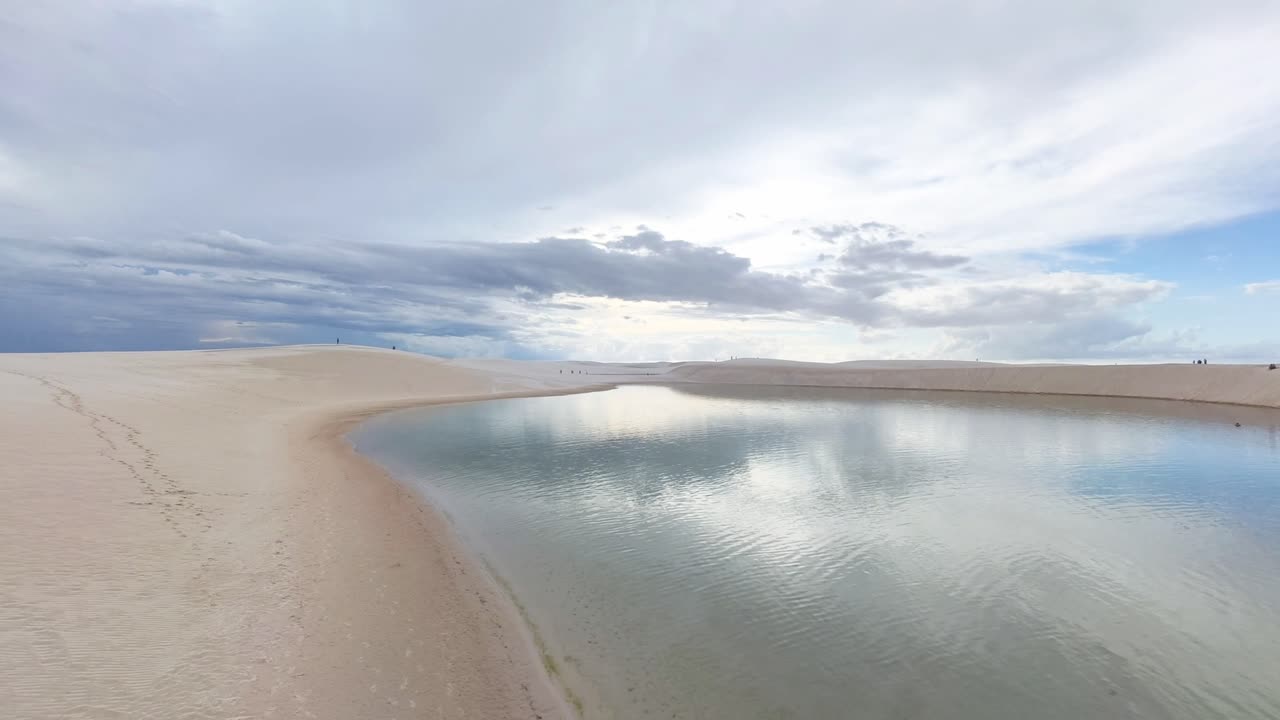 the lagoa bonita of lencois maranhenses in brazil