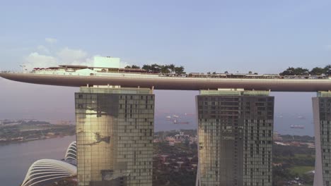 marina bay sands, singapur - vista desde el aire