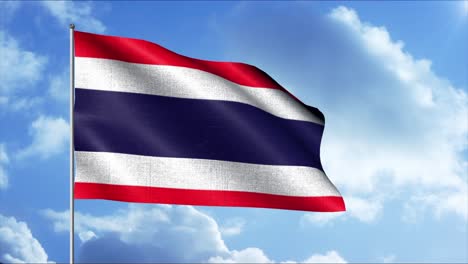 thai flag waving in the wind