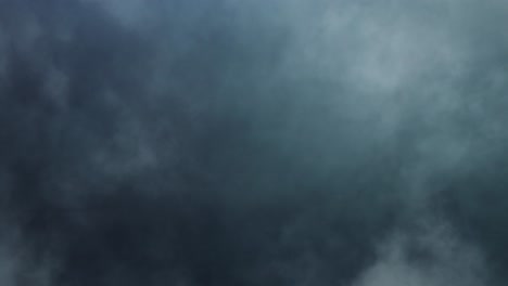 point of view inside a cumulonimbus cloud that moves during a thunderstorm