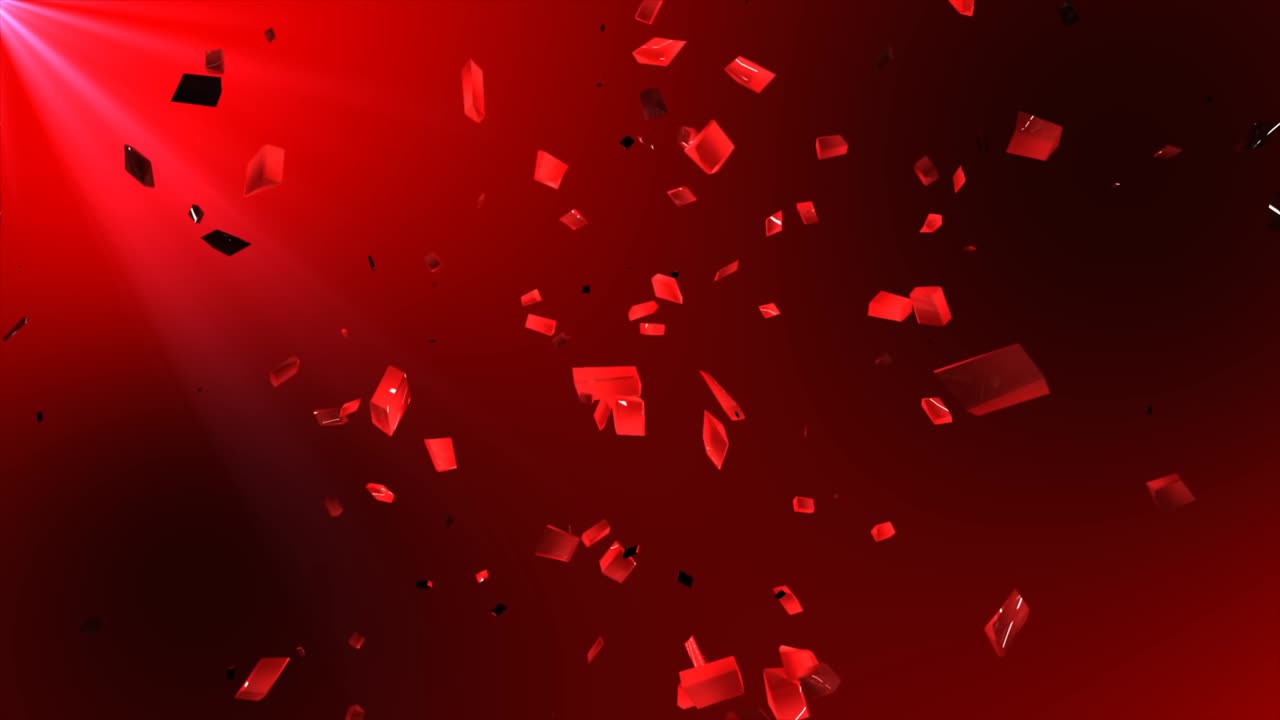 움직이는 물체는 빨간색 배경에서 추상화됩니다.