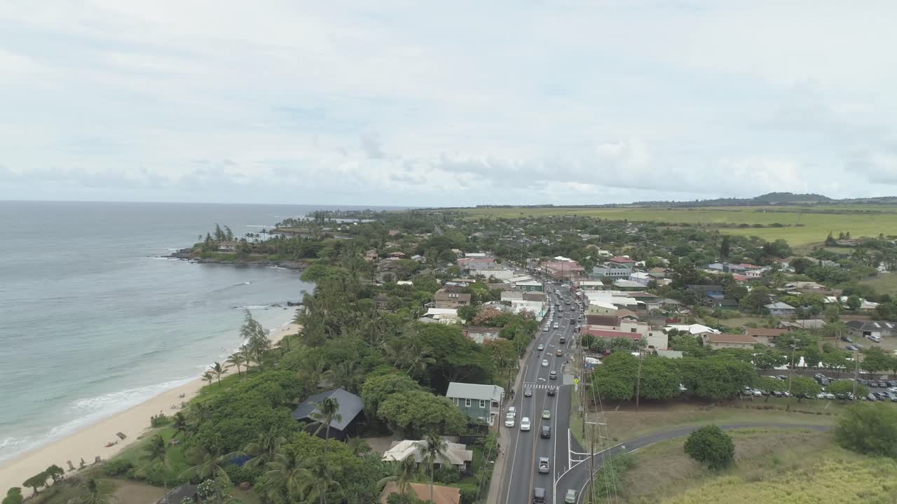 Drone Paia Town Maui, Hawaii