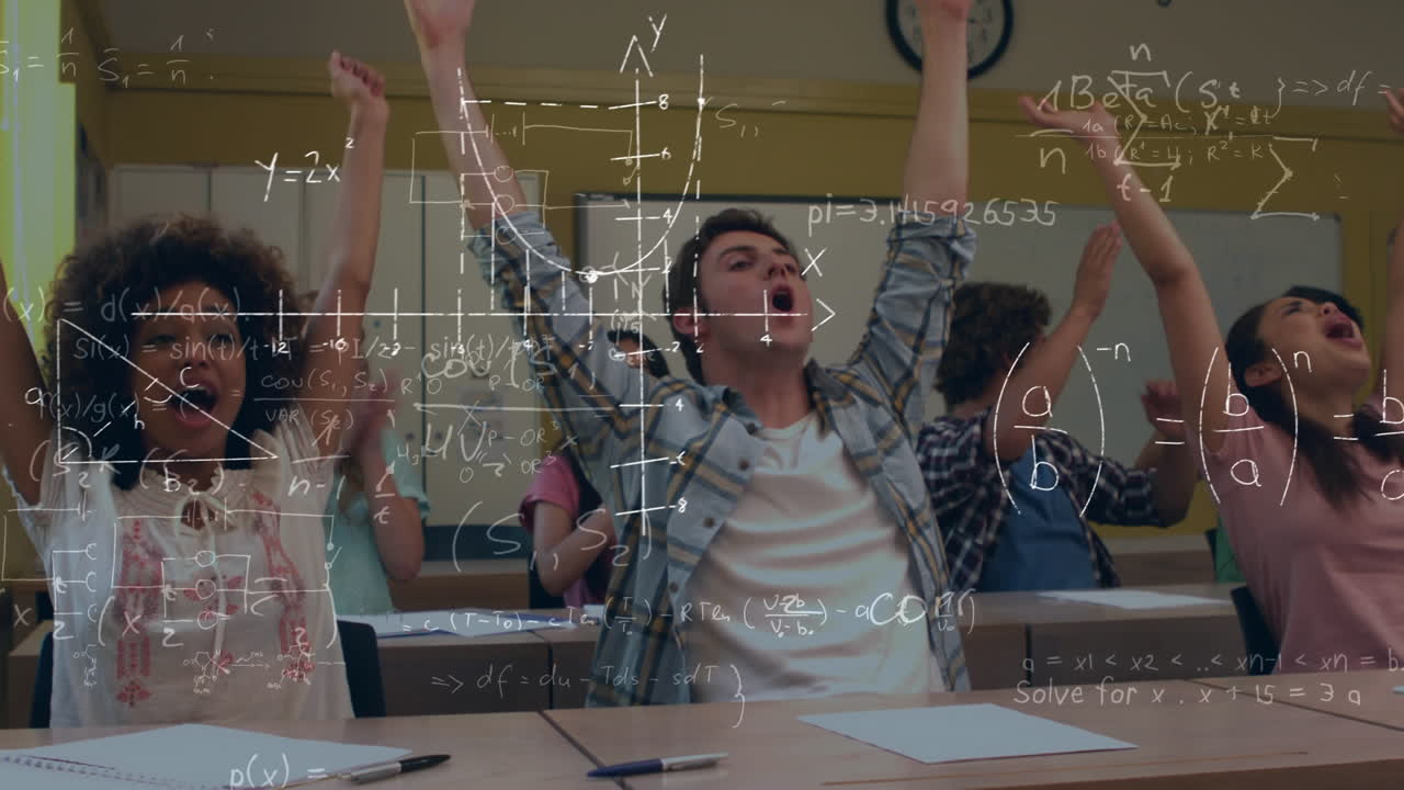 los estudiantes aplaudiendo y aplaudiendo