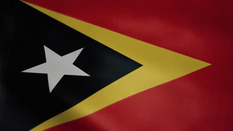flag of east timor, slow motion waving