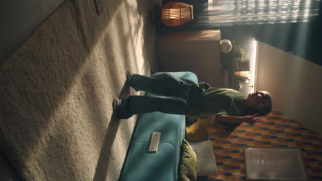 teenage girl dancing in a retro-styled room