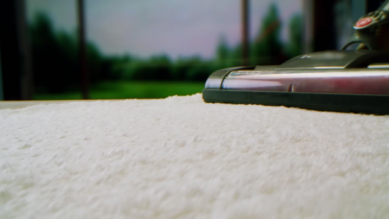 Vacuum Cleaner Head Cleaning White Carpet