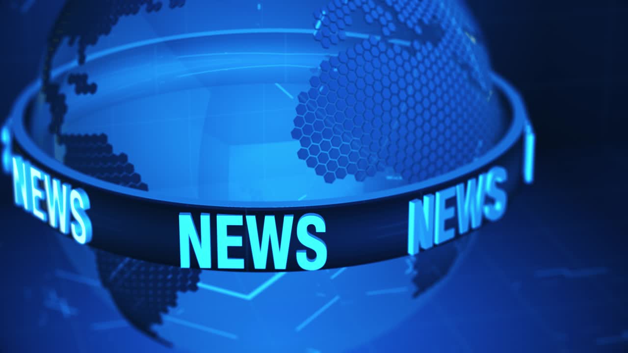 el bucle de fondo de las noticias mundiales en 3d