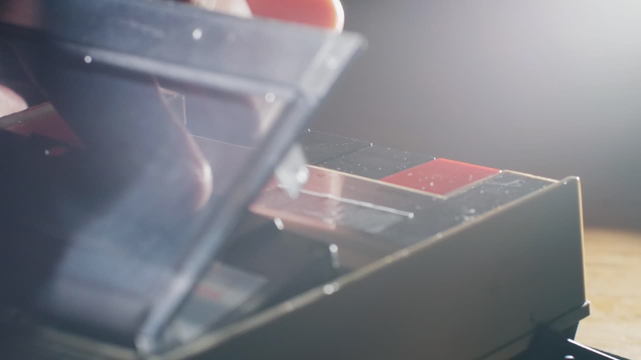 Close-up of an old Polaroid camera