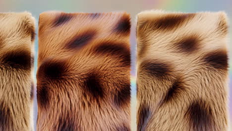 close-up of leopard print fur texture