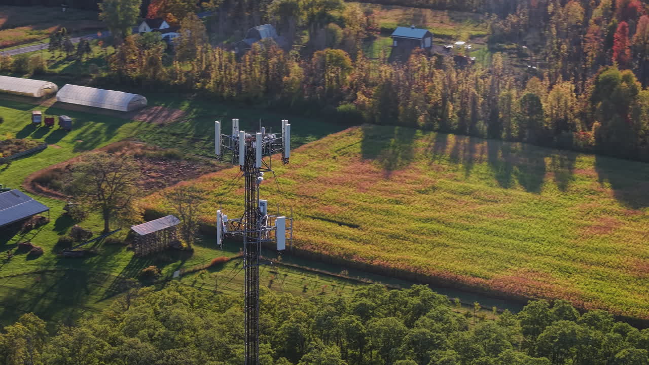 Cell Tower in Rural Landscape