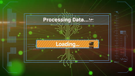 Animación-Del-Procesamiento-De-Textos-Y-Datos-Sobre-Pantalla-Y-Placa-De-Circuito