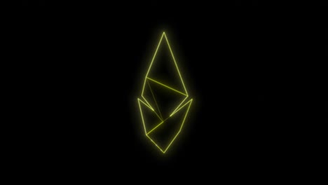 Logotipo-De-Movimiento-3d-De-Estructura-Metálica-Giratoria-De-Ethereum