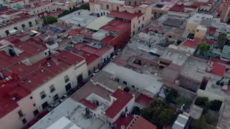 Historical-Town-With-Church-of-the-Congregation-of-Our-Lady-of-Guadeloupe-At-Santiago-de-Queretaro-In-Queretaro,-Mexico