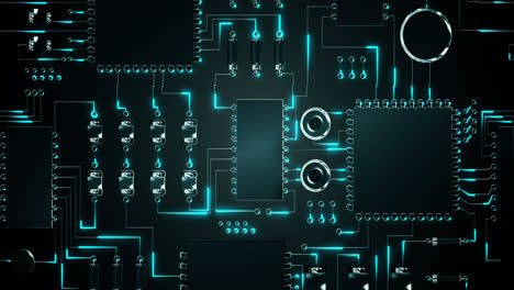 primer plano de una placa de circuitos electrónicos