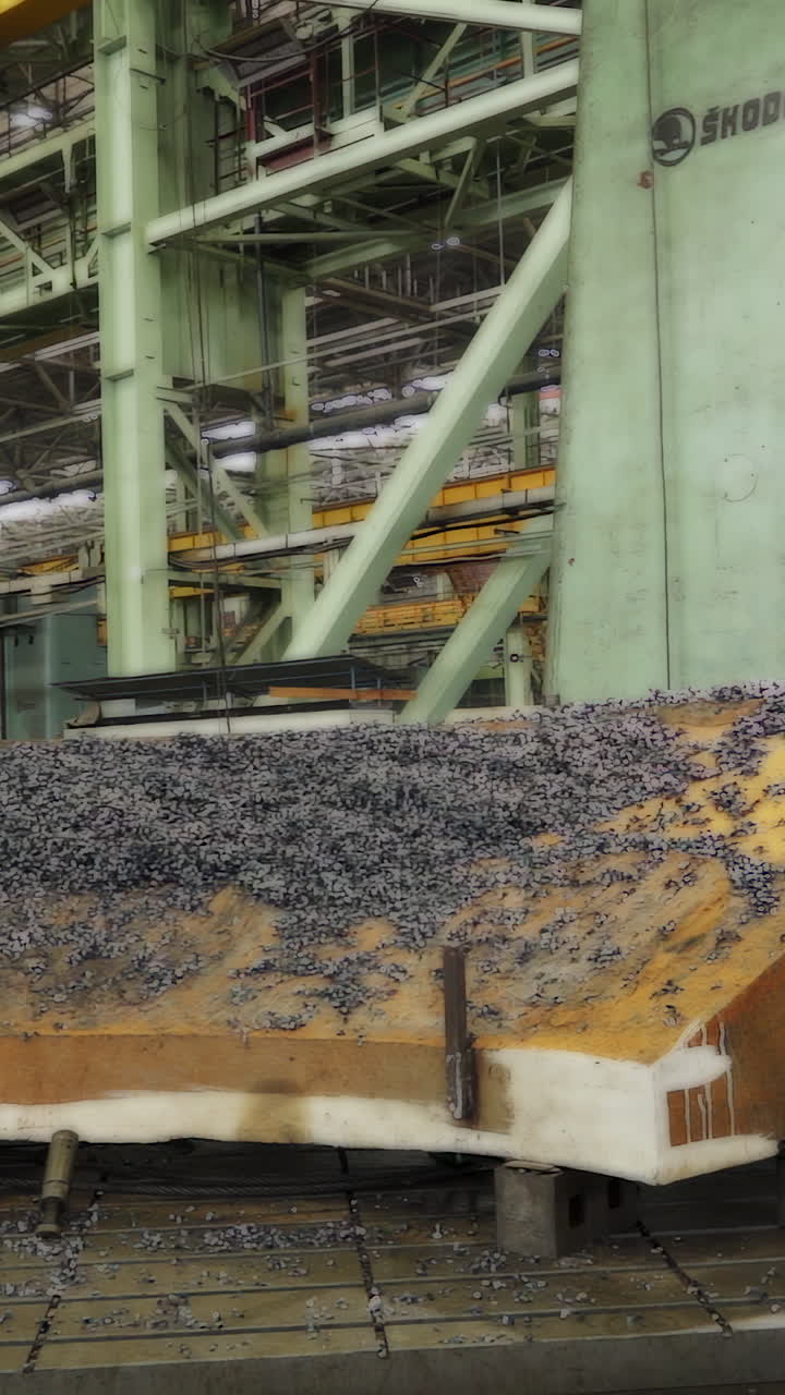 Industrial Machine Tool with Metal Shavings