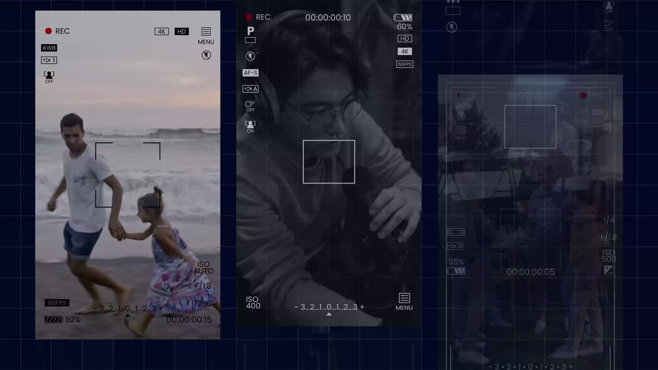 Překryvy svislé kamery pro krátká videa a mobilní obsah