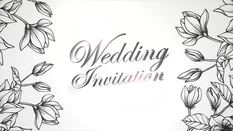 Hochzeitseinladung-Mit-Schwarzem-Blumenmuster