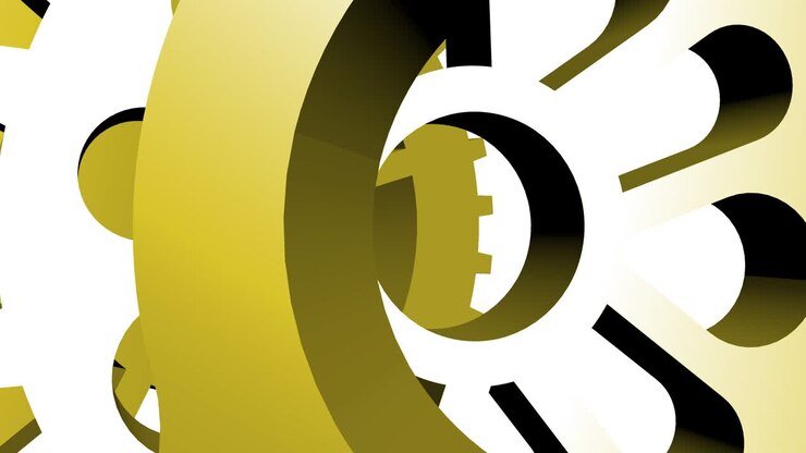 4K. Moving in a tunnel made of rotating gears.