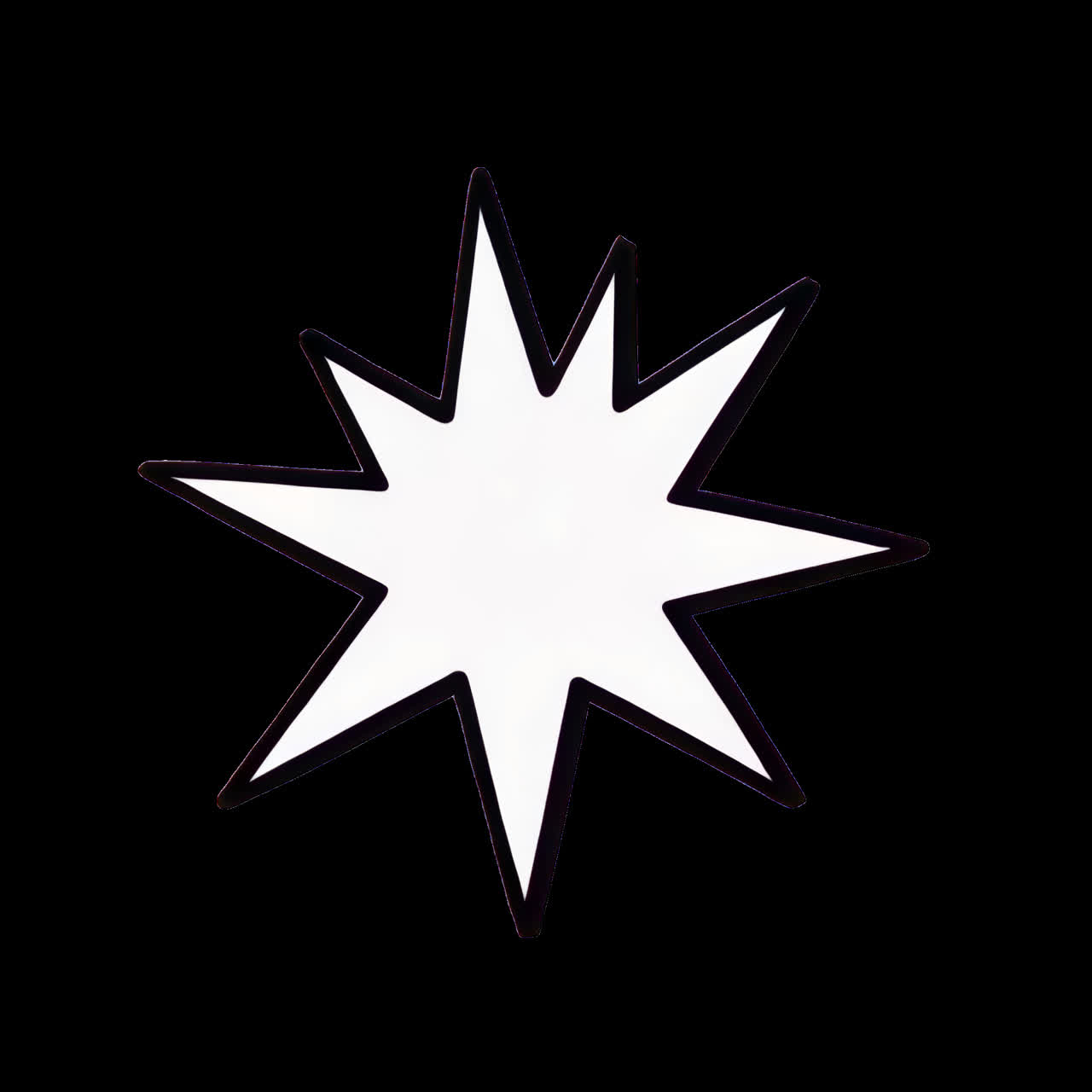 Abstract starburst on green animation isolated asset, transparent 4K video, alpha channel, ProRes