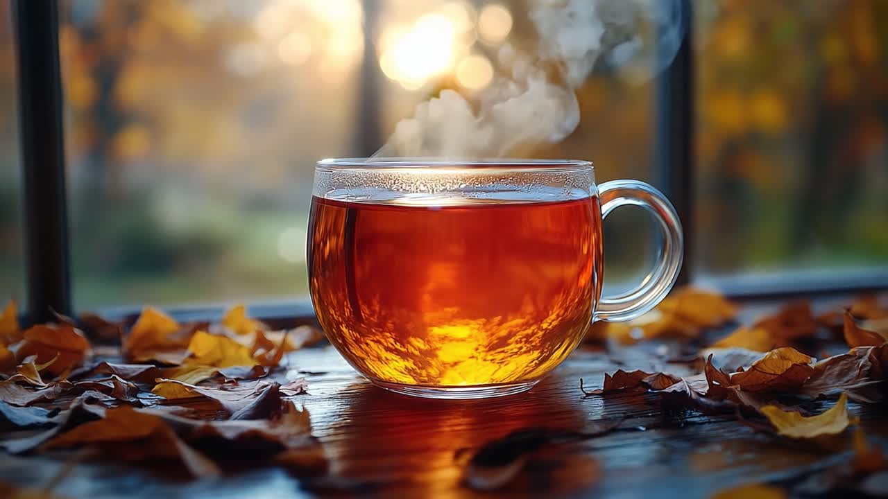 A cup of tea in autumn
