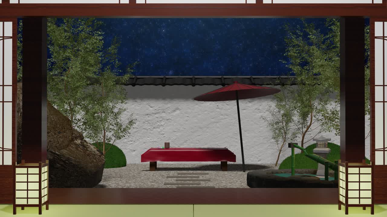 Japanese style garden Looping animated background. 1080p (2).mp4