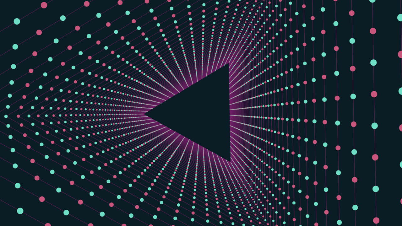 triangolo punteggiato colorato circondato da linee