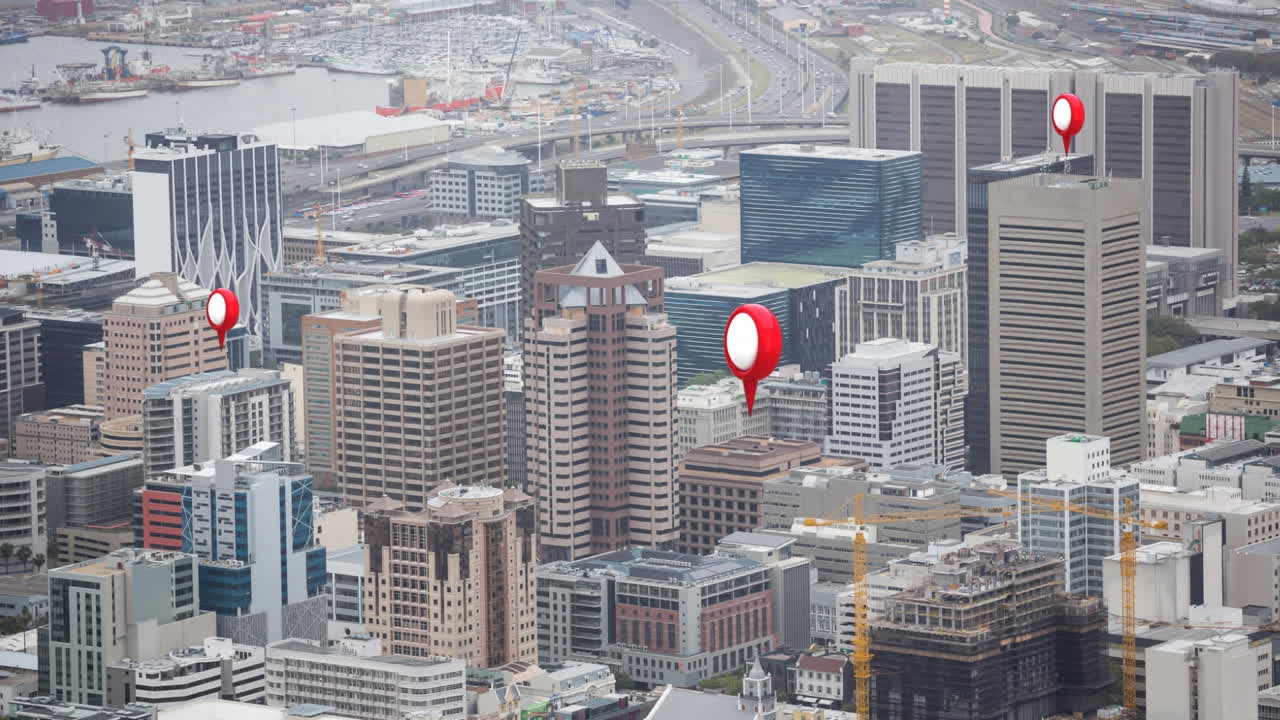 pin ubicación y paisaje urbano