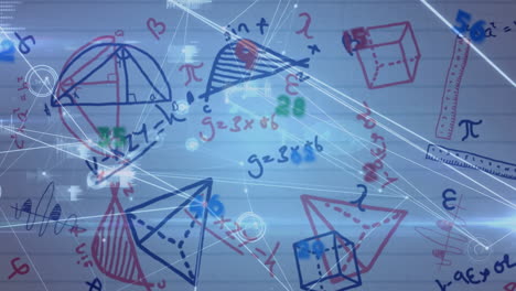 animación de la red de conexiones a través de dibujos matemáticos