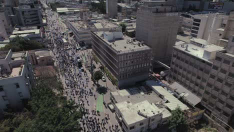 thousands of israelis block roads in the city center of tel aviv and protest against the government's activities - 2023