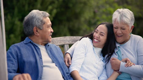 Happiness,-park-and-senior-parents-with-woman