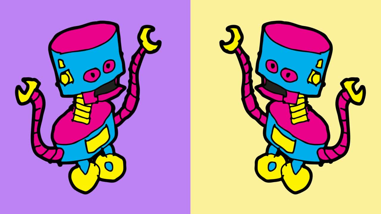 kids drawing pop art seamless background with theme of robot