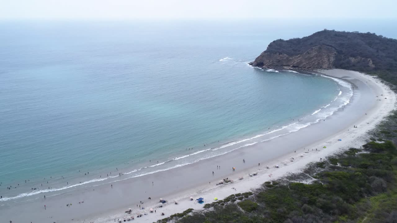 parque nacional del ecuador machalilla hermosa playa de arena océano pacífico, aéreo