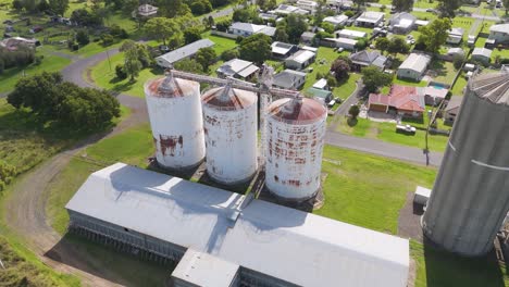 silos and houses in toowoomba, queensland, australia