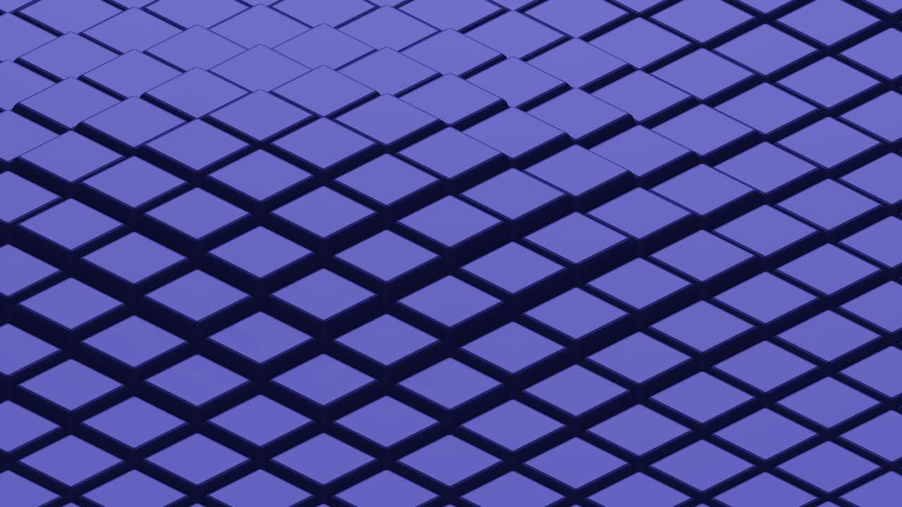 violeta 3d renderizado formas geométricas en fondo de movimiento ondulado. gráfico de movimiento mínimo animación en bucle sin costuras