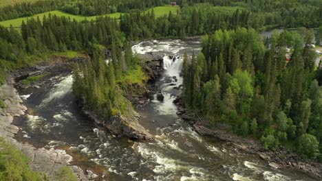 ristafallet waterfall in the western part of jamtland is listed as one of the most beautiful waterfalls in sweden.