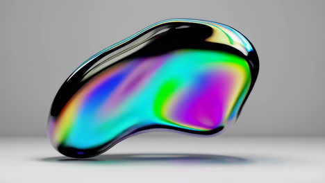 abstract iridescent 3d blobs