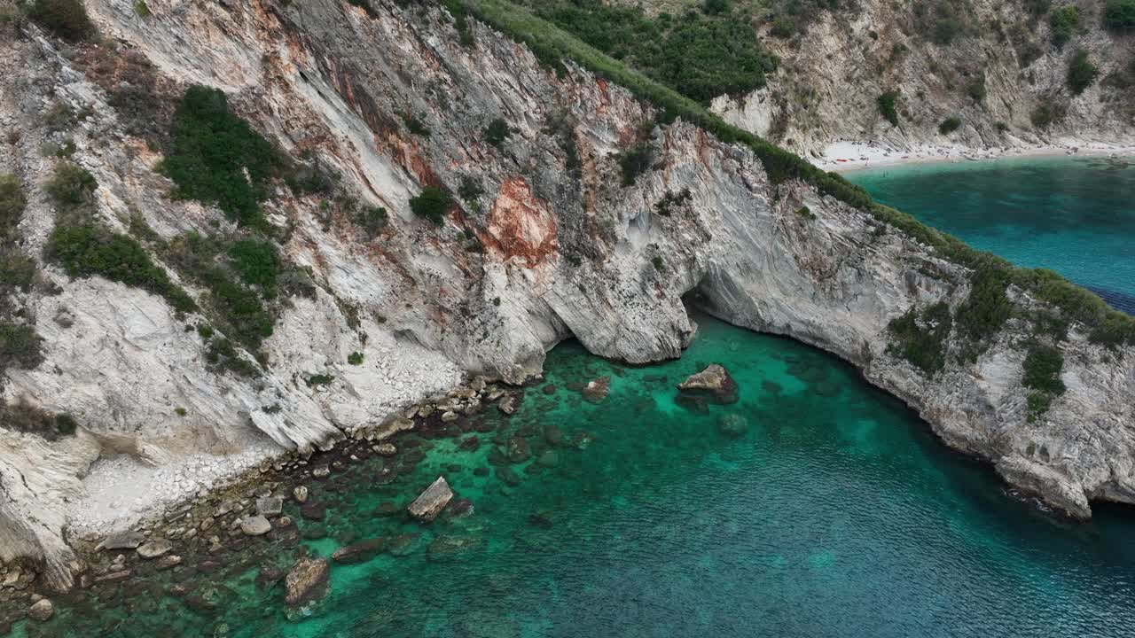 Scenic Gjipe Beach In Albania - Aerial Drone Shot