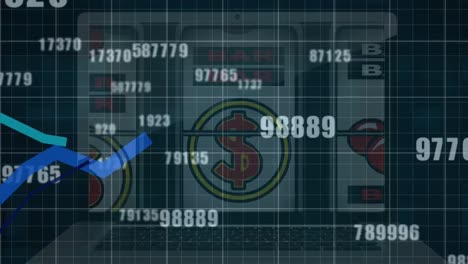 animación de gráficos con procesamiento de datos a través de máquinas tragamonedas