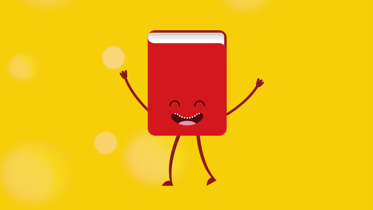 libro de dibujos animados feliz