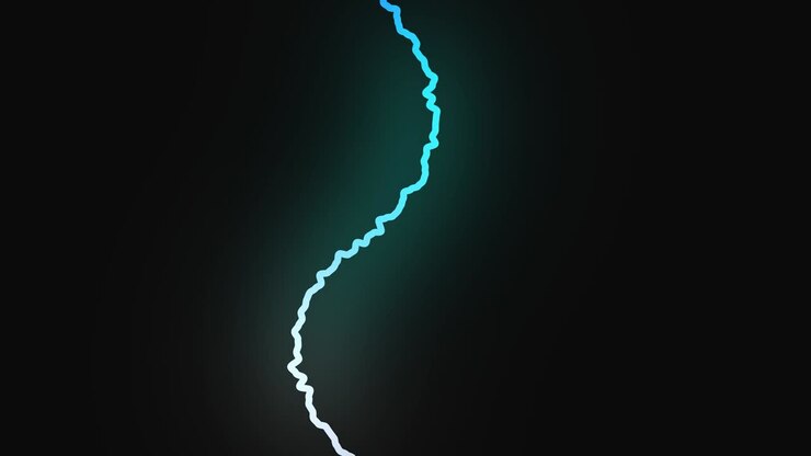 Forma in movimento. Grafica animata luminosa.