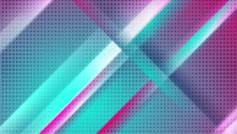 cyan and pink smooth stripes and dots abstract motion background