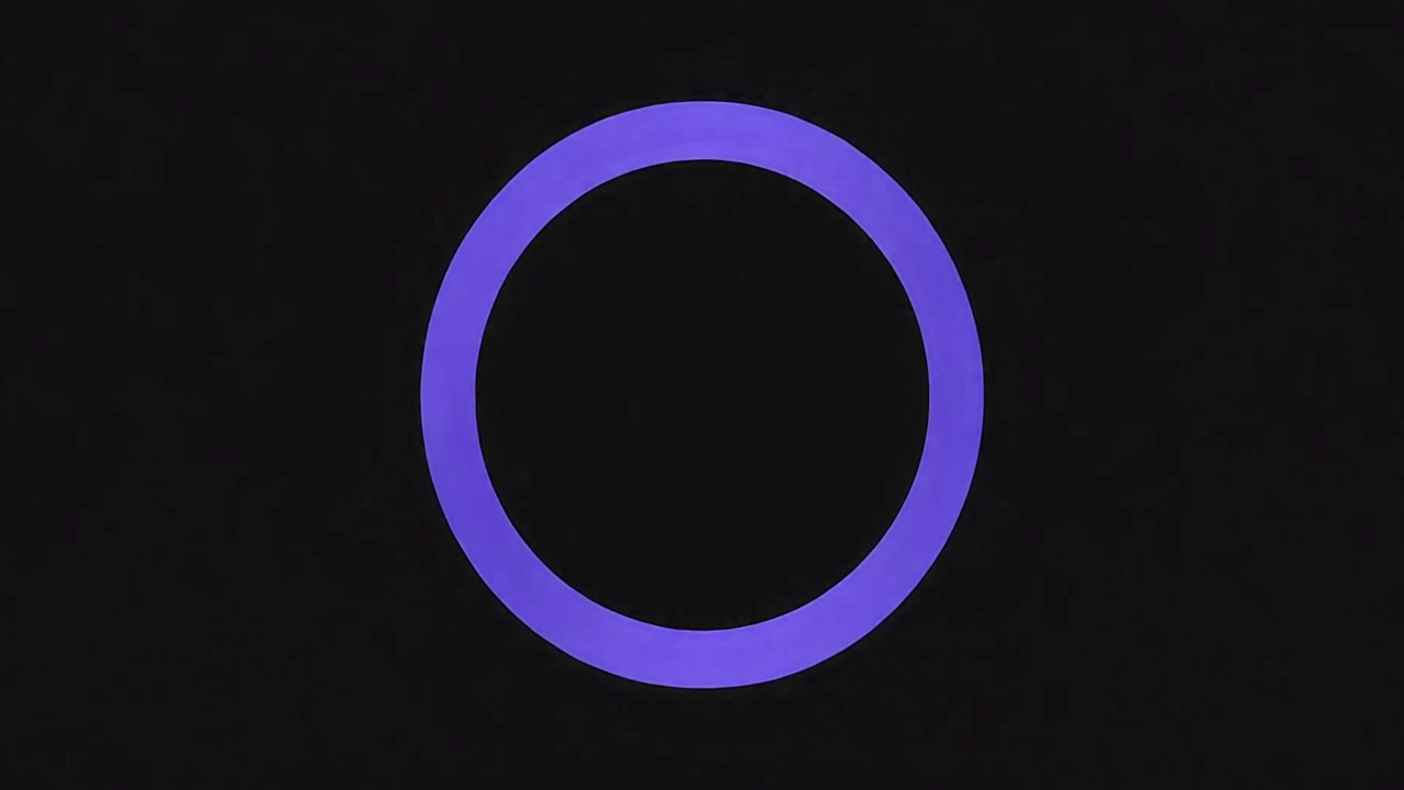 Abstract Animation of Expanding and Contracting Purple Rings