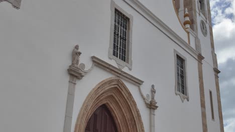 stone arch doorway of igreja matriz in portimão portugal with gothic style