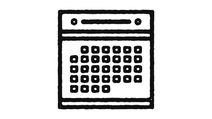 Kalender-Symbol Animationsmaterial & Alpha-Kanal