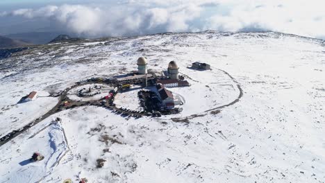 mountain peak, serra da estrela, portugal. aerial view