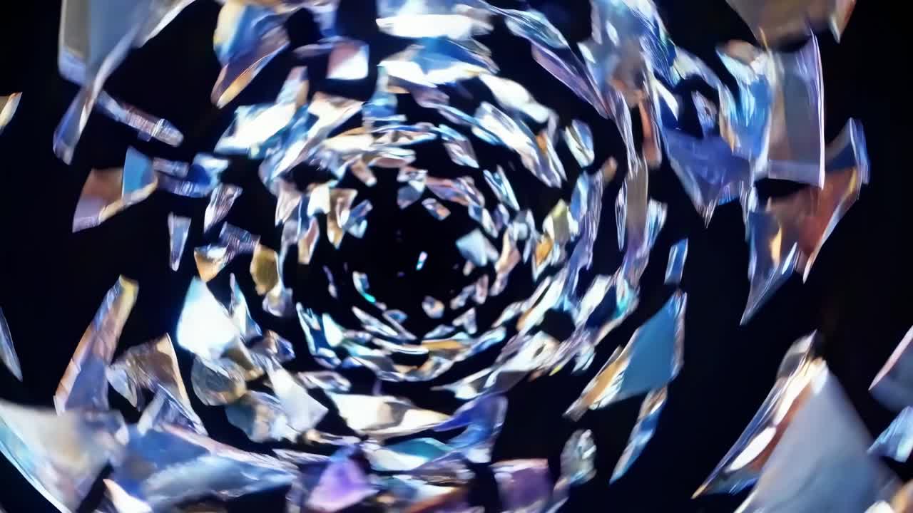 Abstract Broken Glass Shards