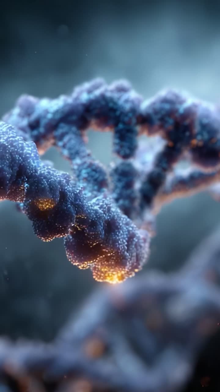 Intricate Visual Representation of DNA Structure with Glowing Elements Capturing the Complexity and Beauty of Genetic Code in a Stunning 3D Environment