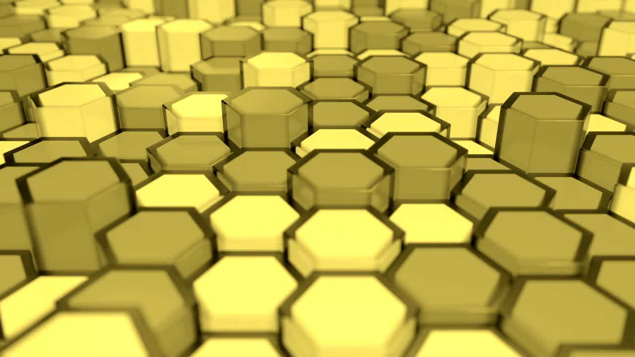 추상적인 공상 과학의 벌집 그리드