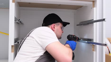 installing drawer slides in a cabinet