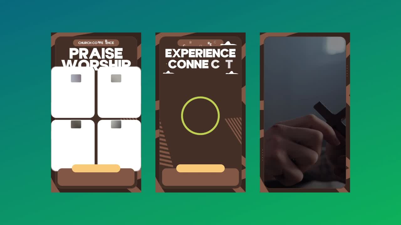 Animated Instagram Stories Templates for Church Worship and Conferences